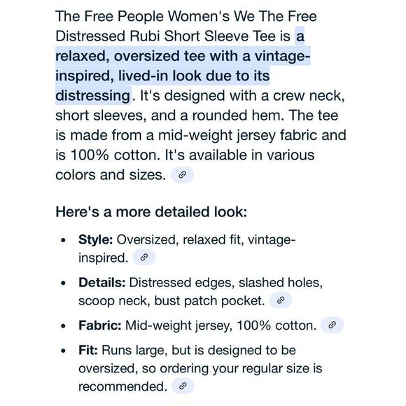 WE THE FREE | distressed rubi tee in red hombre S - Picture 2 of 11